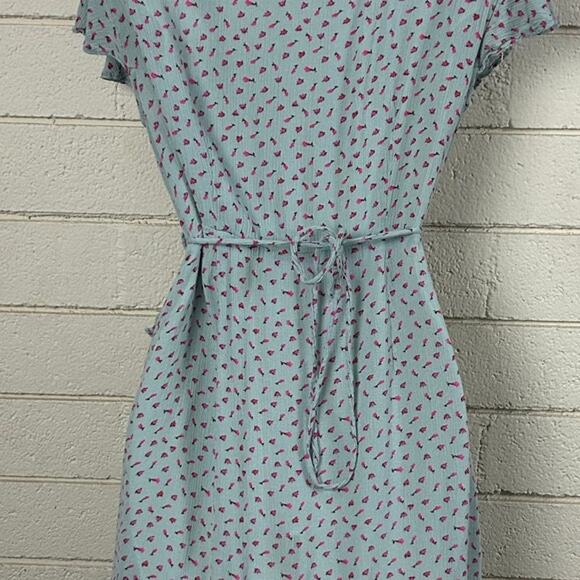 Urban Outfitters Kimichi Blue Pins And Needles Ruffle Wrap Mini Dress si… - Picture 9 of 10
